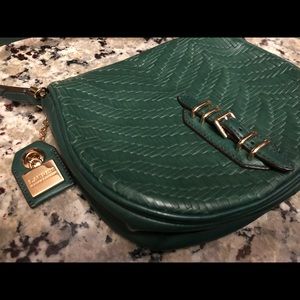 LAUREN Ralph Lauren dark green leather crossbody